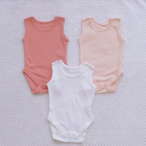 3 pack sleeveless bodysuits 0-3m  only