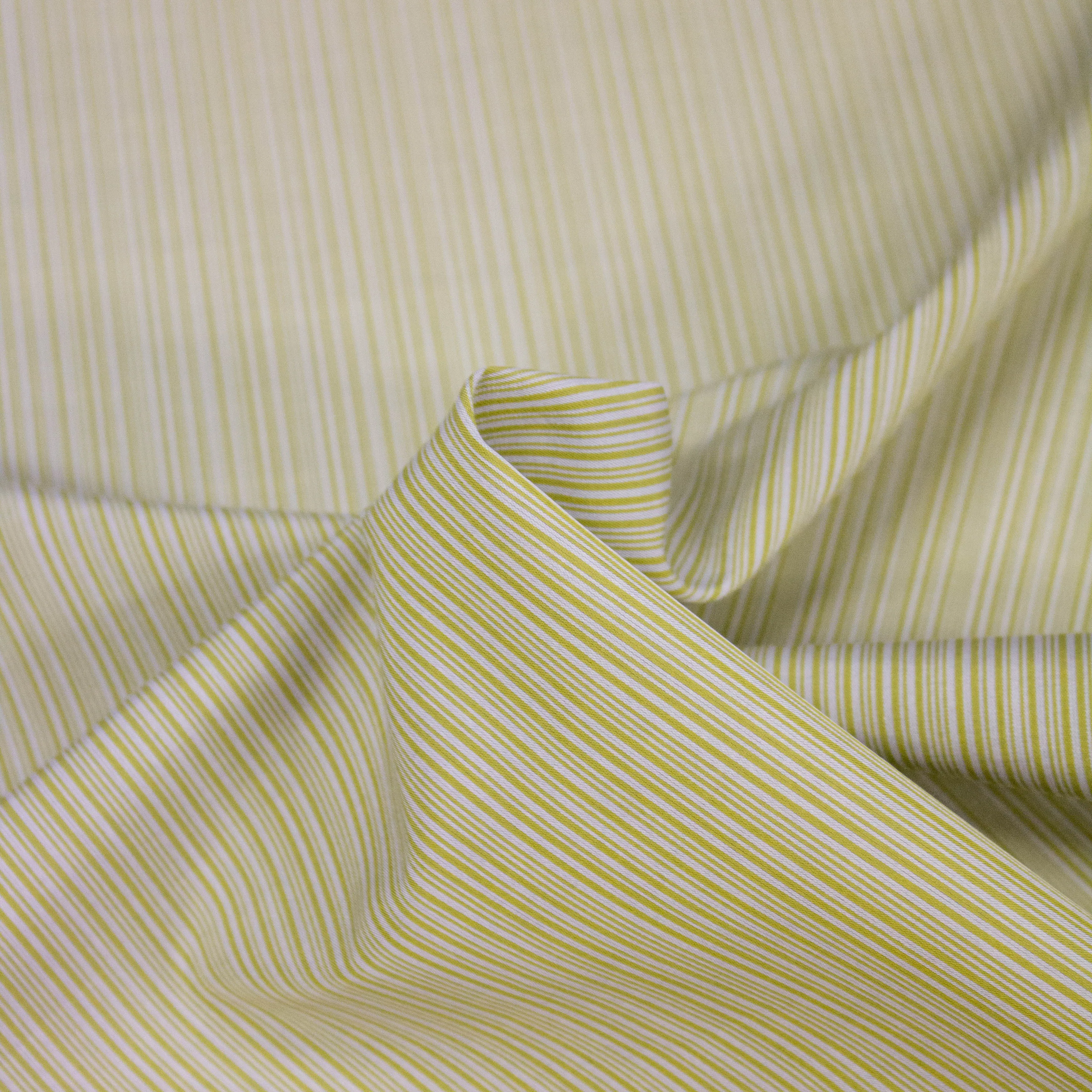 Abel Grey & Green Striped Cotton Poplin SHOWROOM SAMPLE 34CM X 60CM