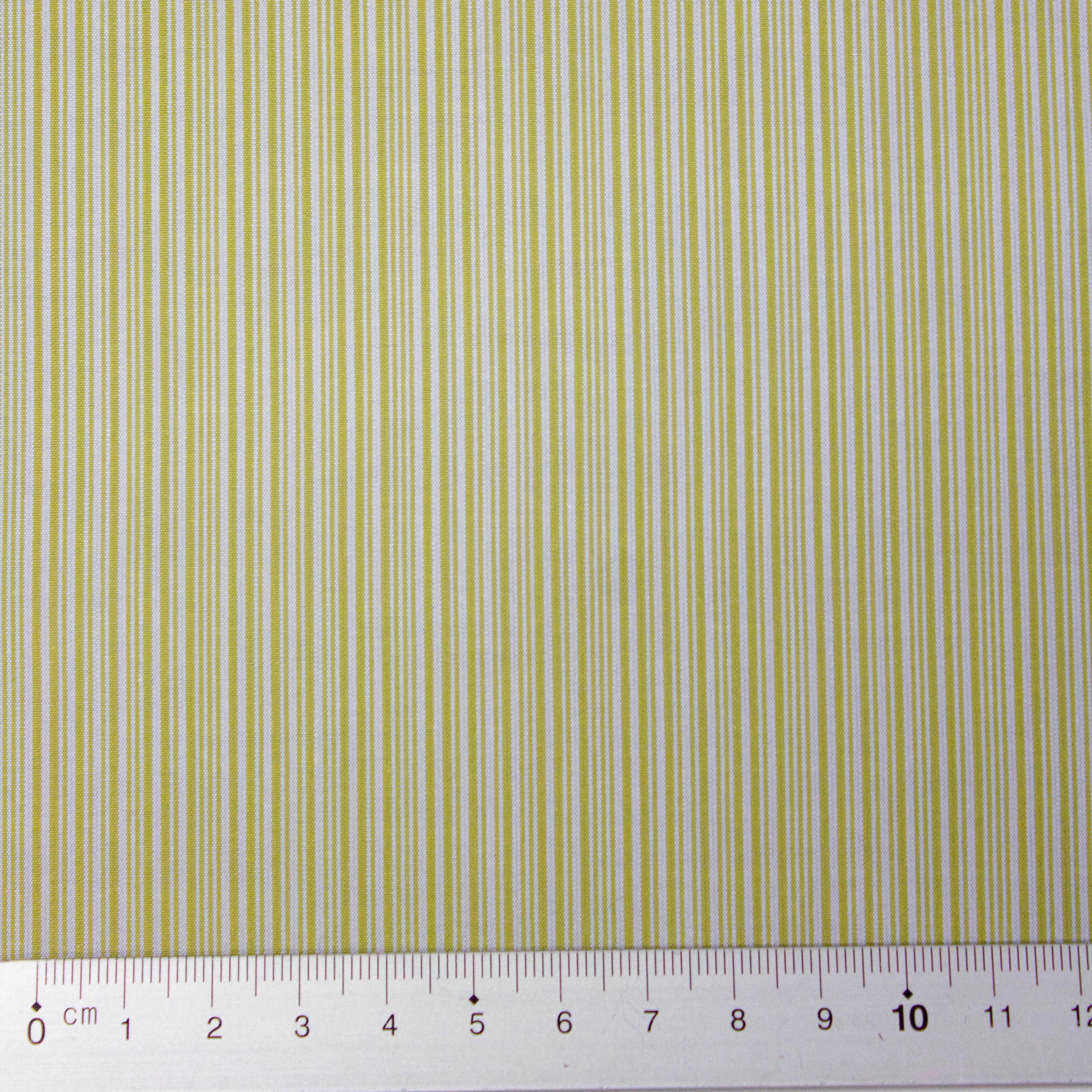 Abel Grey & Green Striped Cotton Poplin SHOWROOM SAMPLE 34CM X 60CM