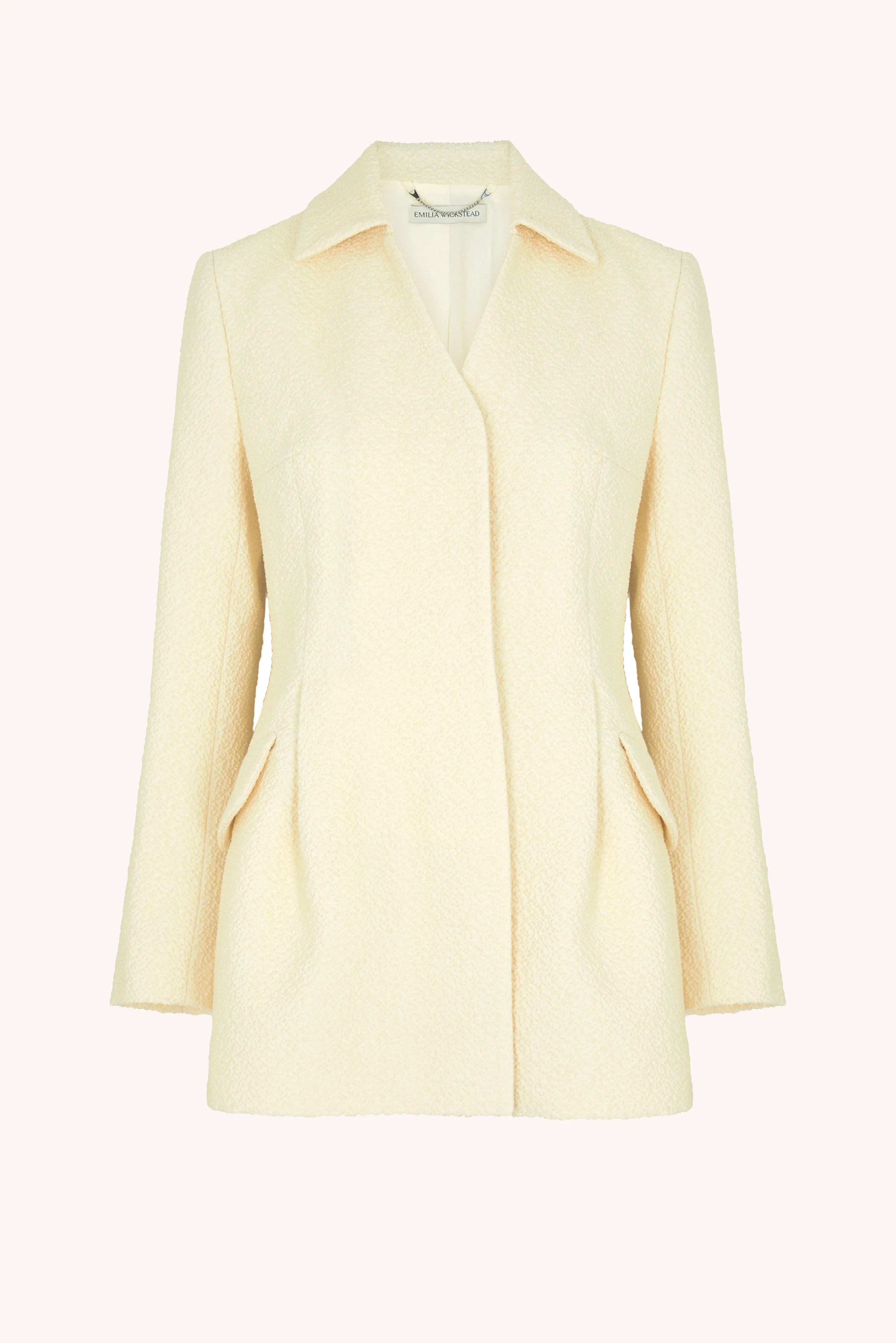 Aideen Ivory Cotton Boucle Jacket