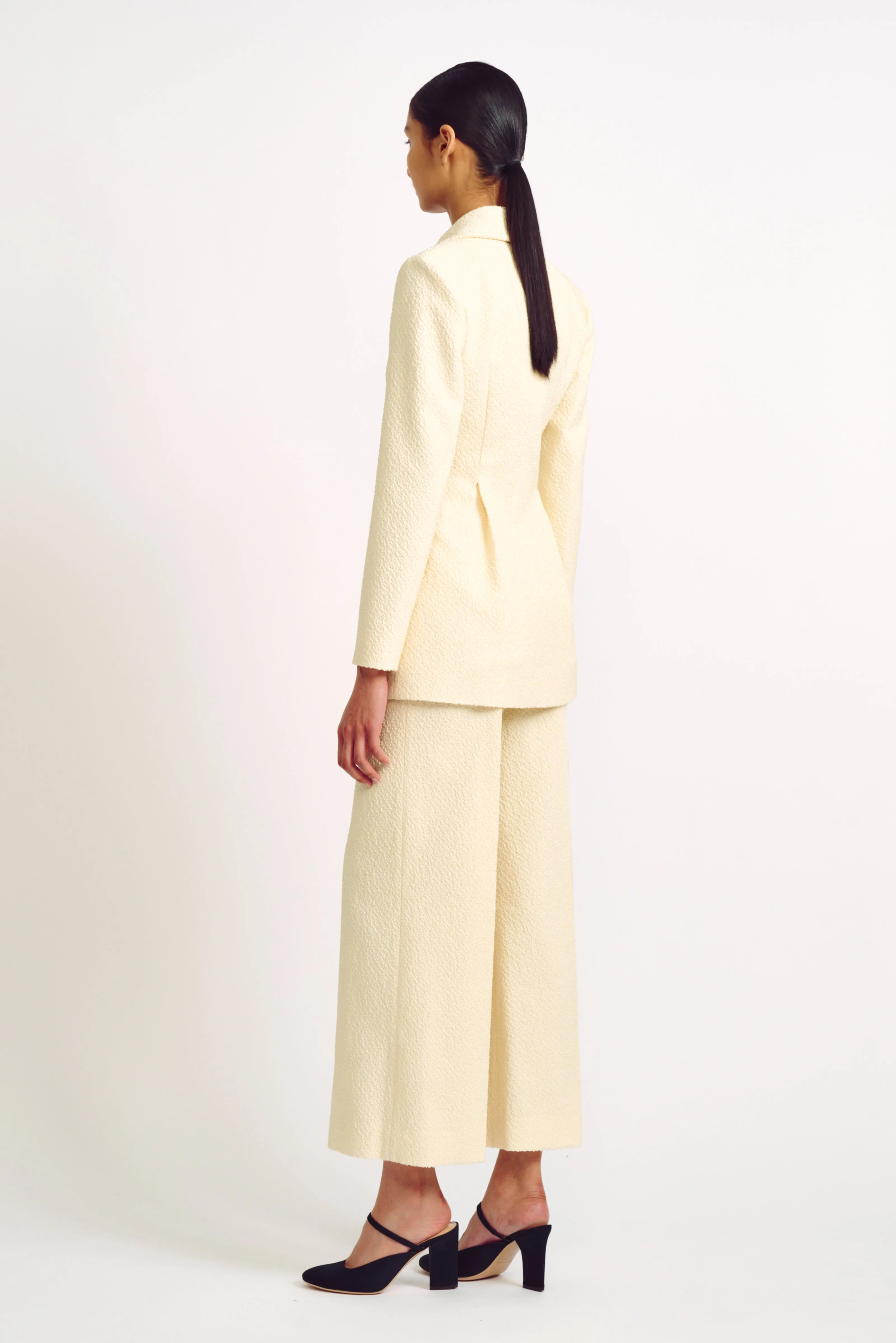Aideen Ivory Cotton Boucle Jacket