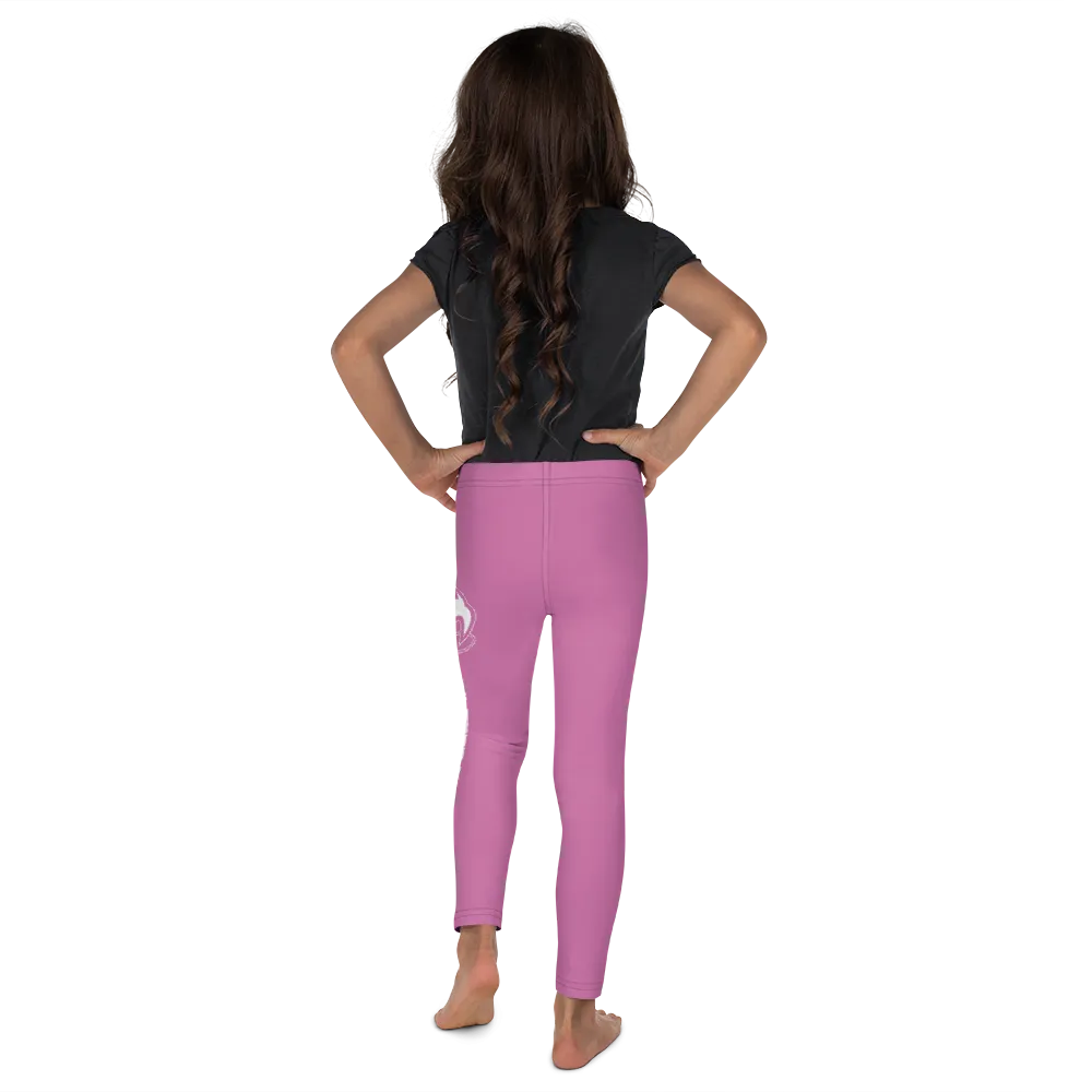 Athletic Apparatus Pink 1 White logo Kid's Leggings