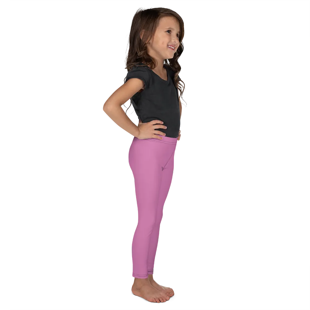 Athletic Apparatus Pink 1 White logo Kid's Leggings