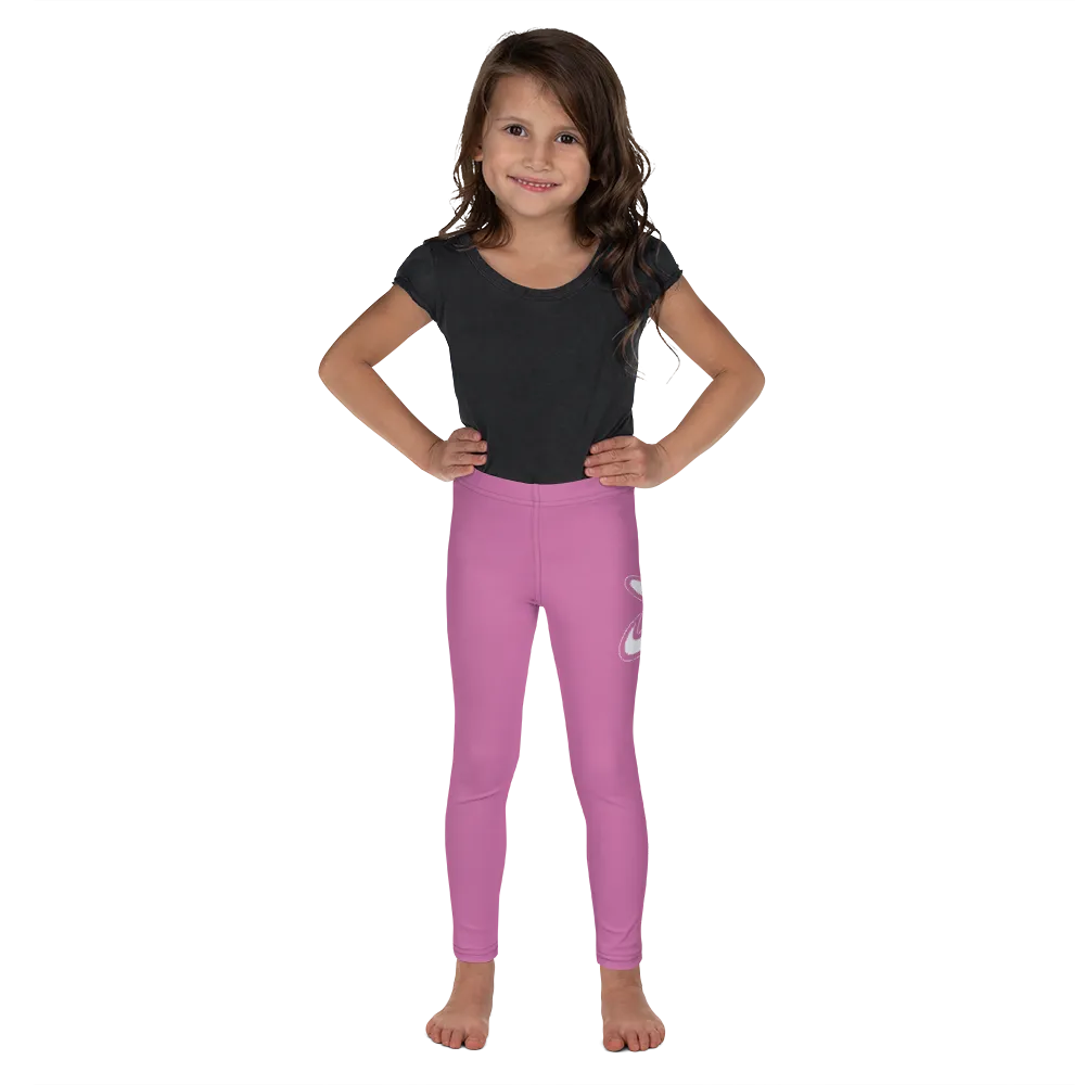 Athletic Apparatus Pink 1 White logo Kid's Leggings