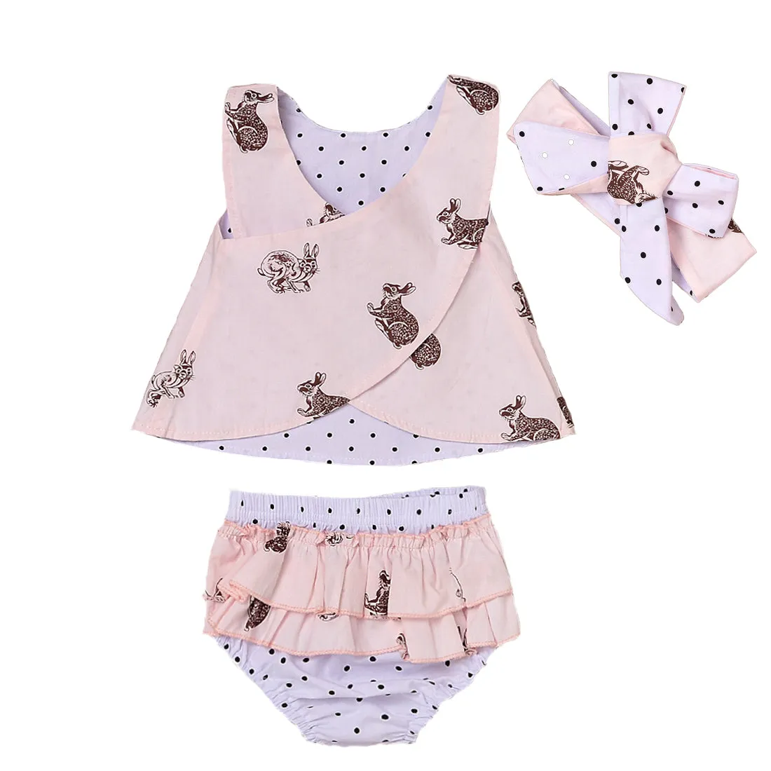 Baby Bunny Sleeveless Outfit with Headband