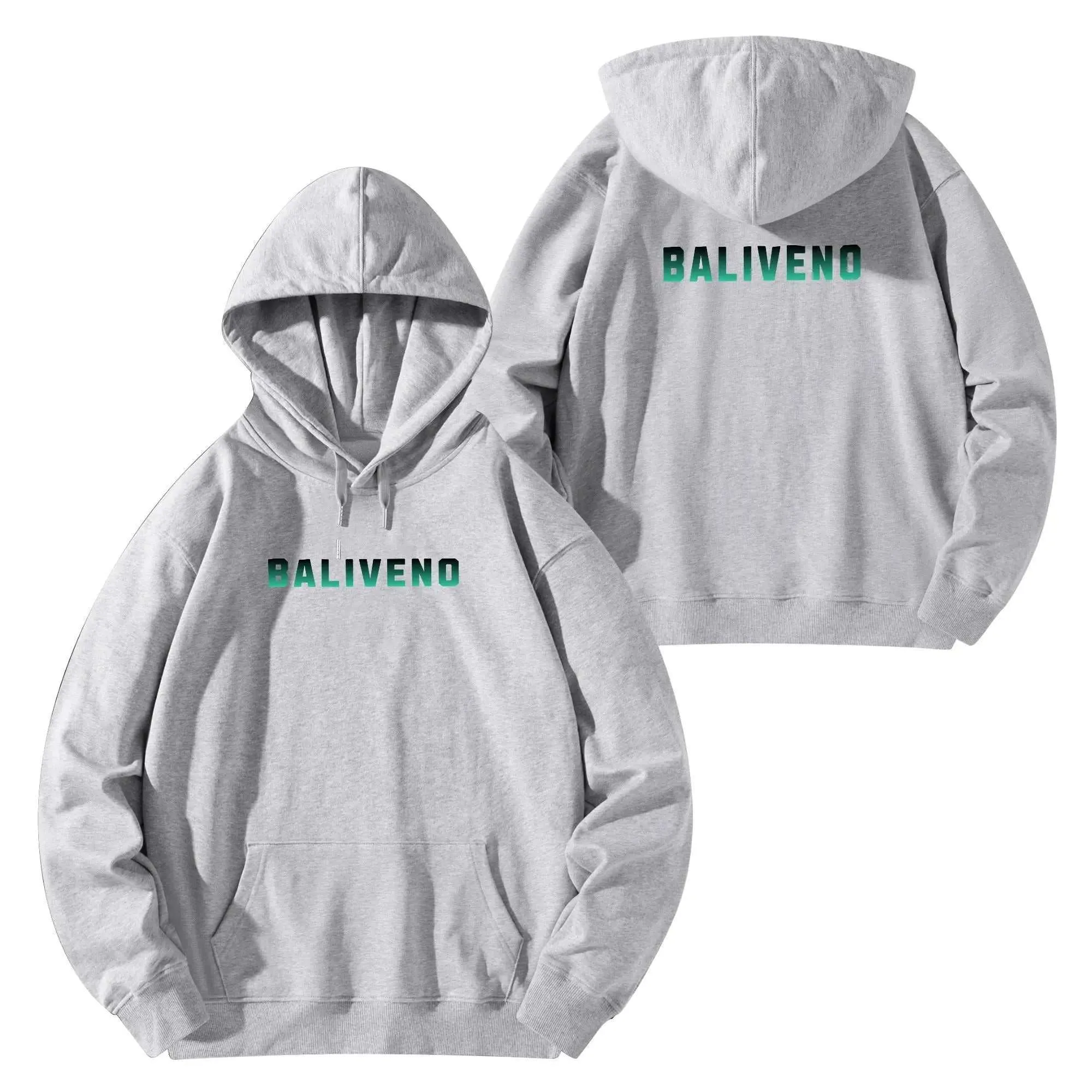 Baliveno Luxurious Unisex Cotton Hoodie – Front & Back Logo Print