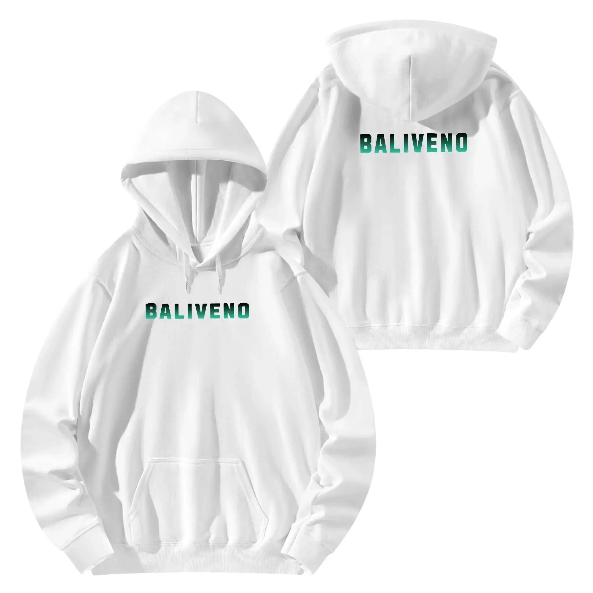 Baliveno Luxurious Unisex Cotton Hoodie – Front & Back Logo Print