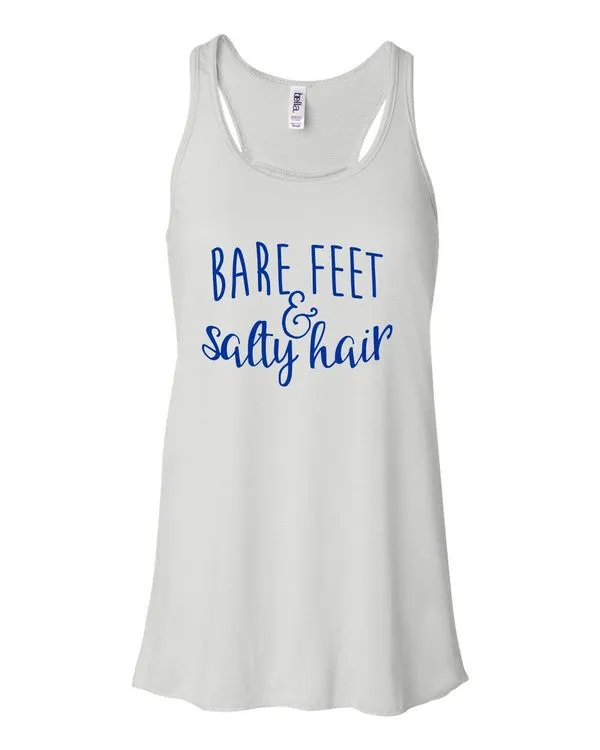 Bare Feet & Salty Hair Bella Canvas Flowy tank