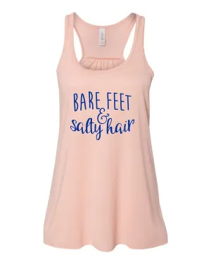 Bare Feet & Salty Hair Bella Canvas Flowy tank