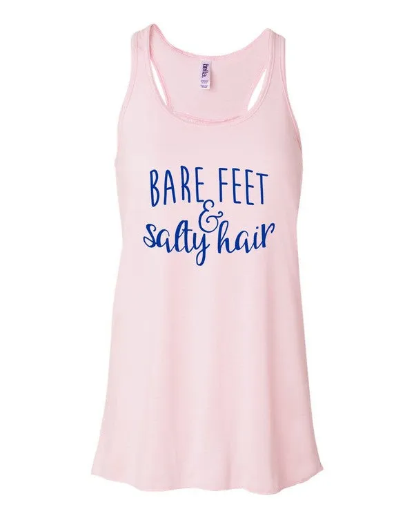 Bare Feet & Salty Hair Bella Canvas Flowy tank