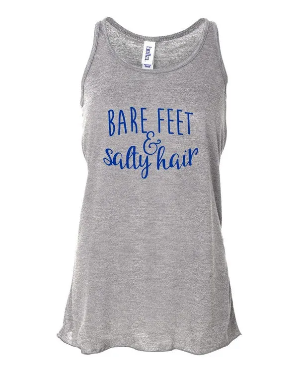 Bare Feet & Salty Hair Bella Canvas Flowy tank