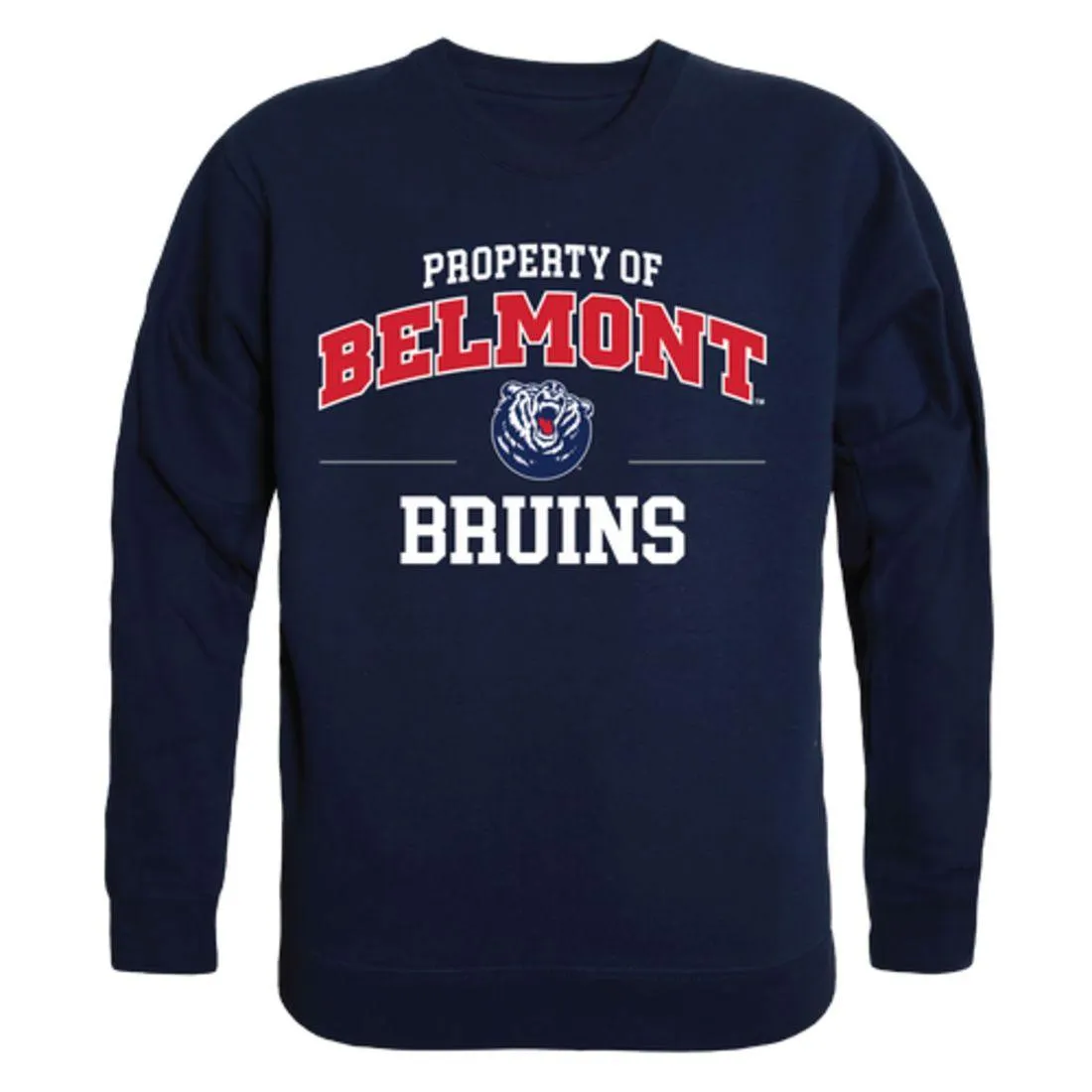 Belmont State University Bruins Property Crewneck Pullover Sweatshirt Sweater Navy