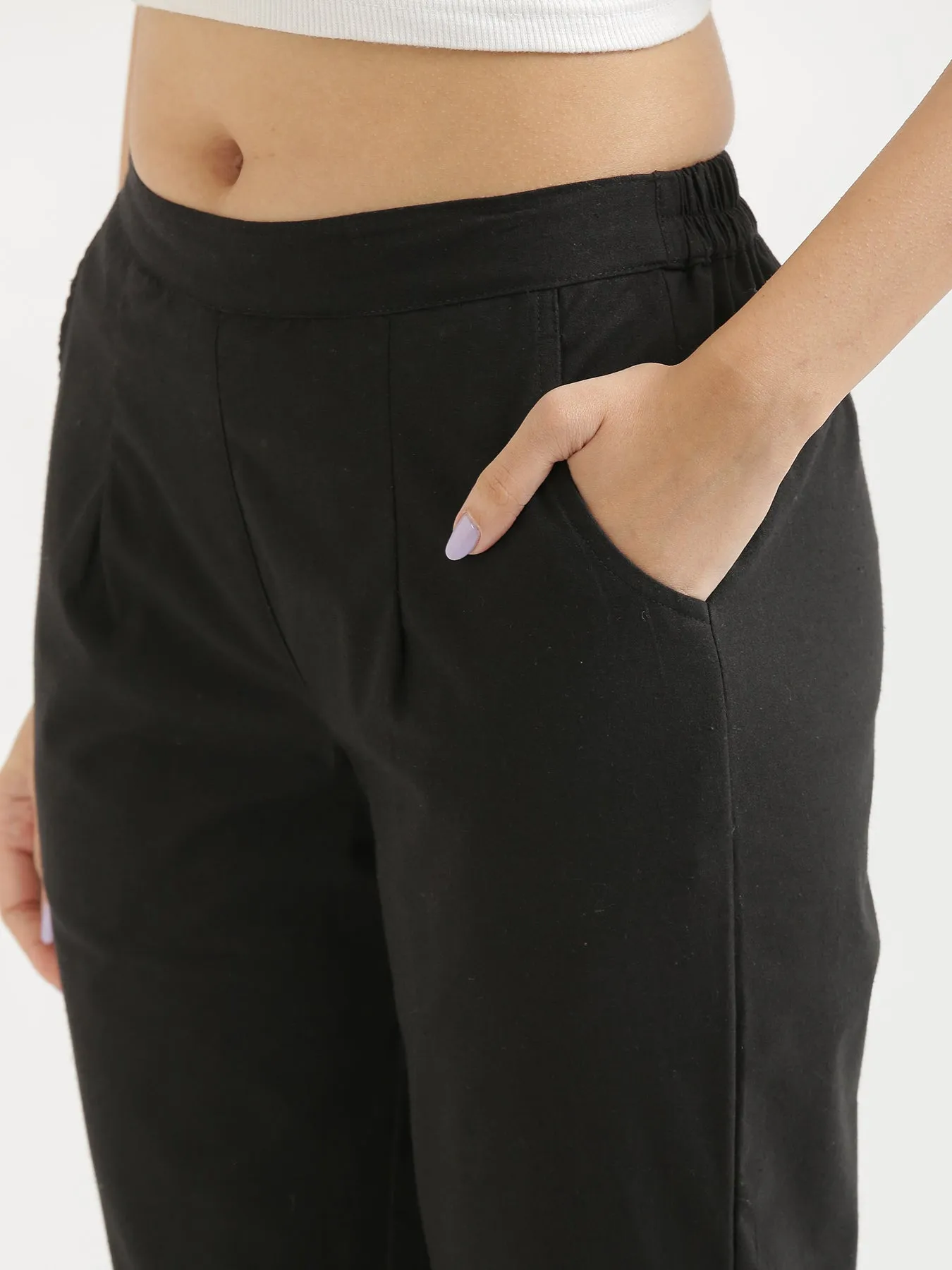 Black 100% Cotton Pant