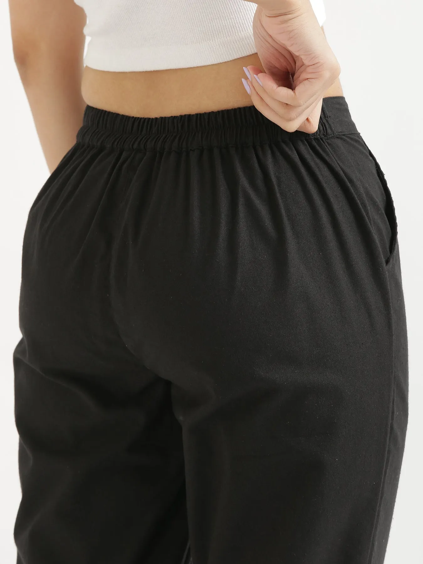 Black 100% Cotton Pant