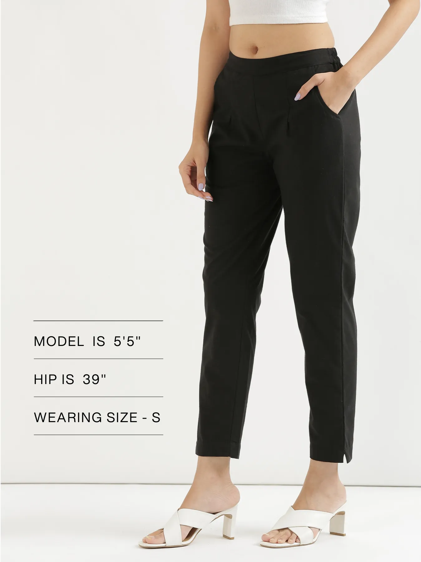 Black Cotton Pant