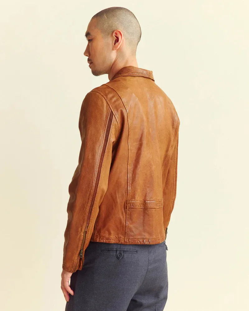 Blake Lambskin Leather Rider Jacket  By TJS