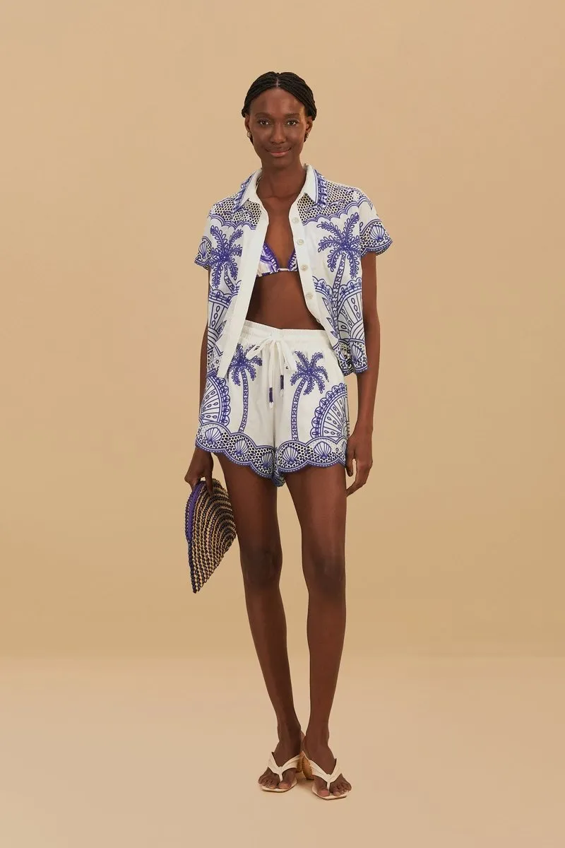 Blue Palm Trees Richelieu Shorts