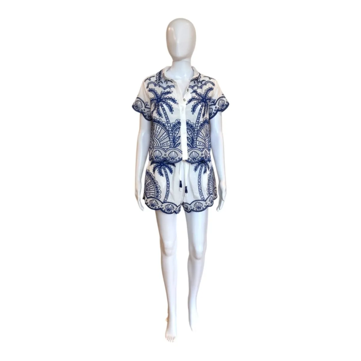 Blue Palm Trees Richelieu Shorts
