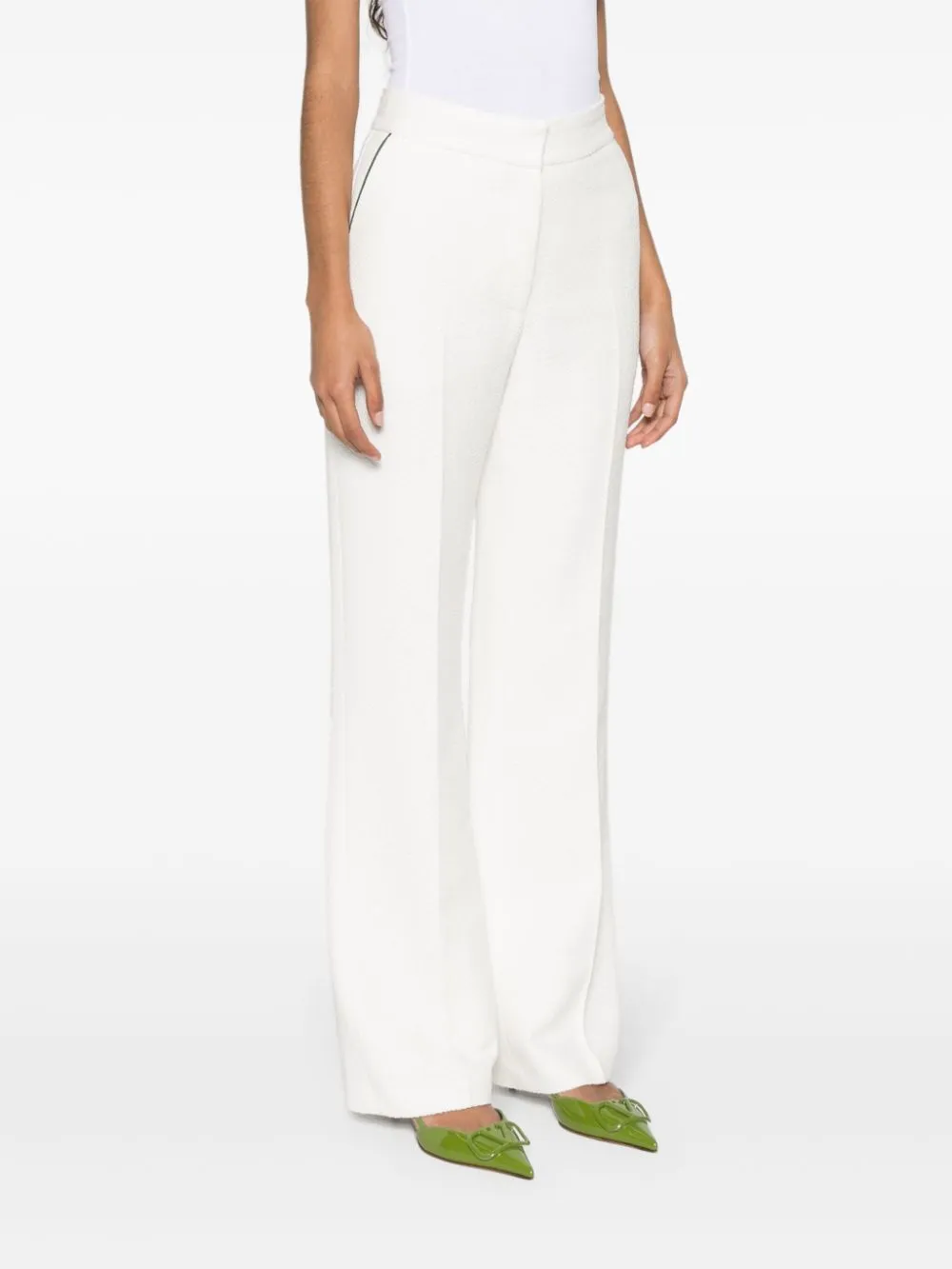 bouclé tailored trousers