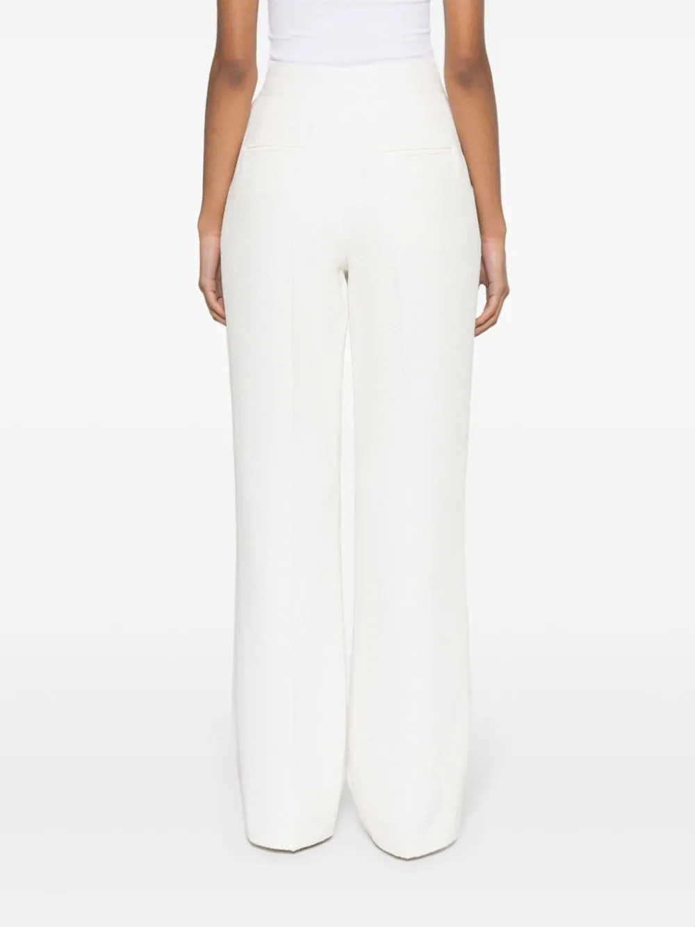 bouclé tailored trousers