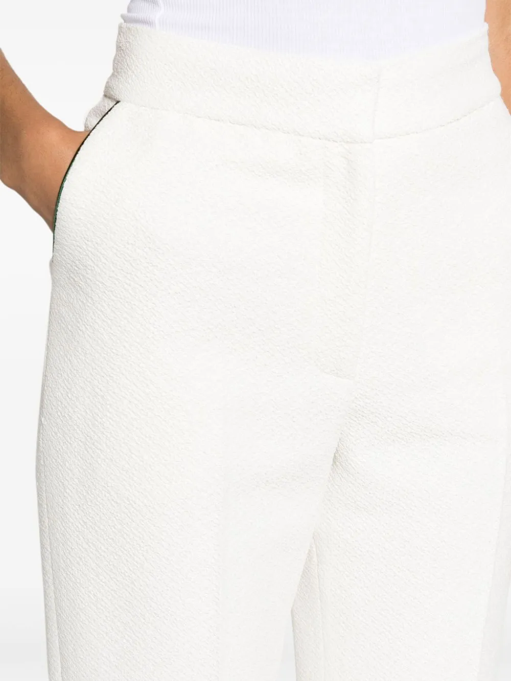 bouclé tailored trousers