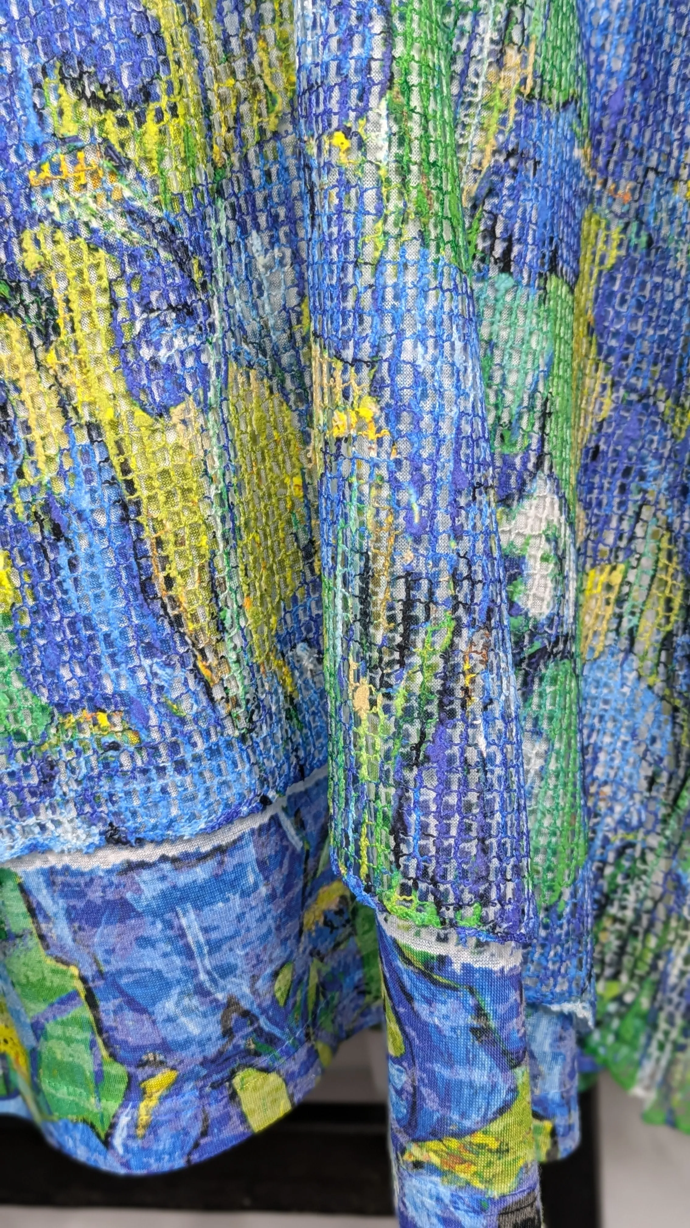 Boucle Mesh Irises Tunic Top Jess & Jane Floral Design