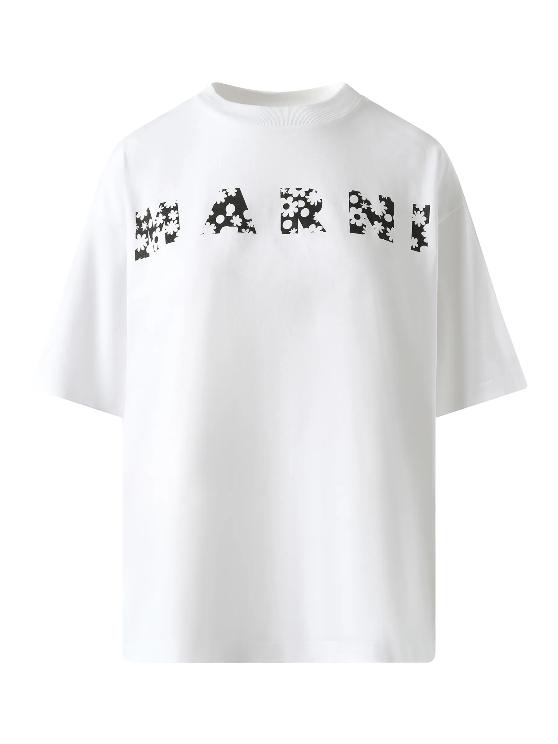 Boxy Flower Logo T-Shirt in Lily White
