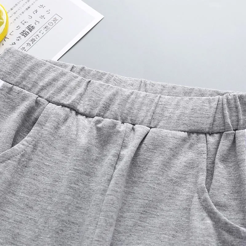 Boys Letter Print Constrast Track Pants