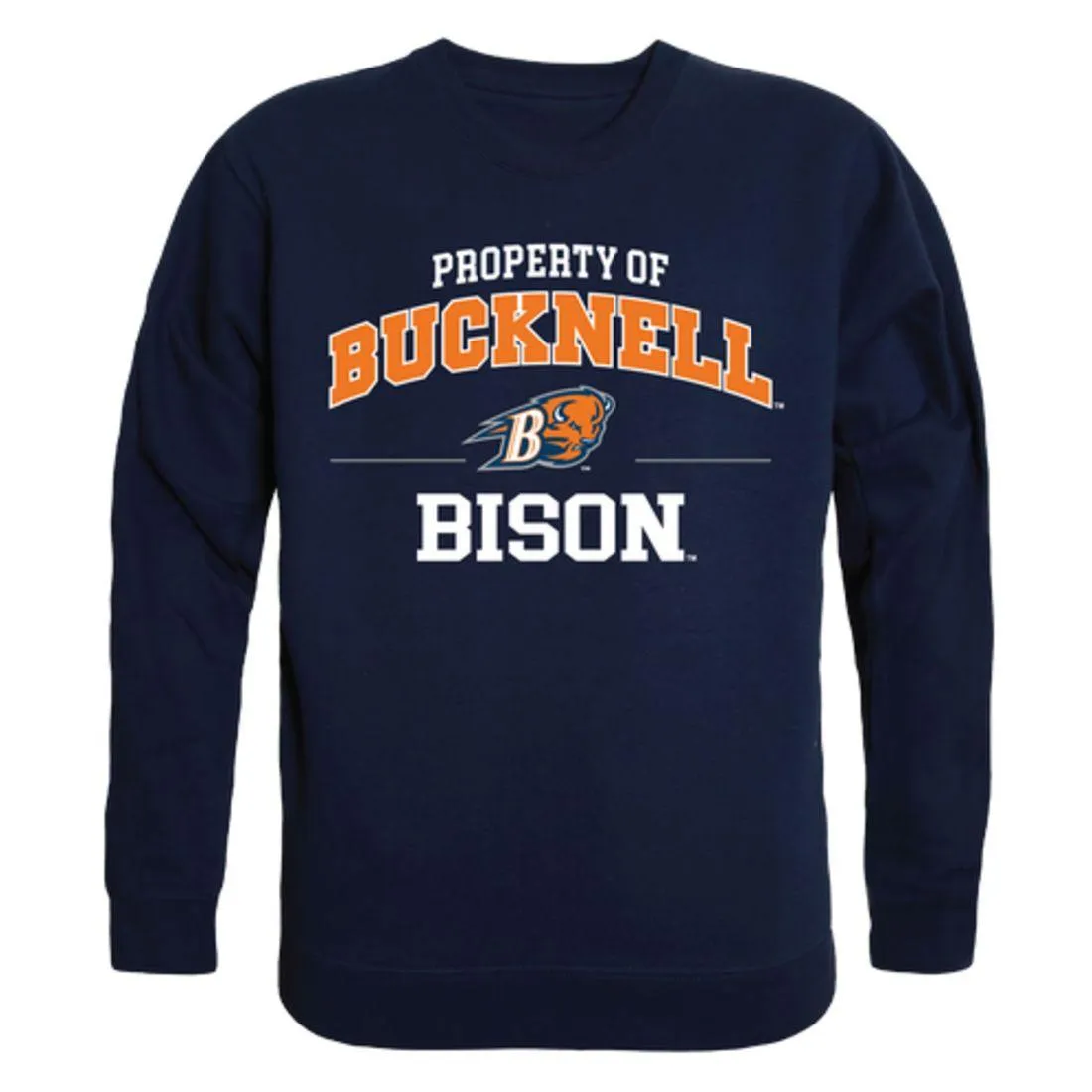 Bucknell University Bison Property Crewneck Pullover Sweatshirt Sweater Navy