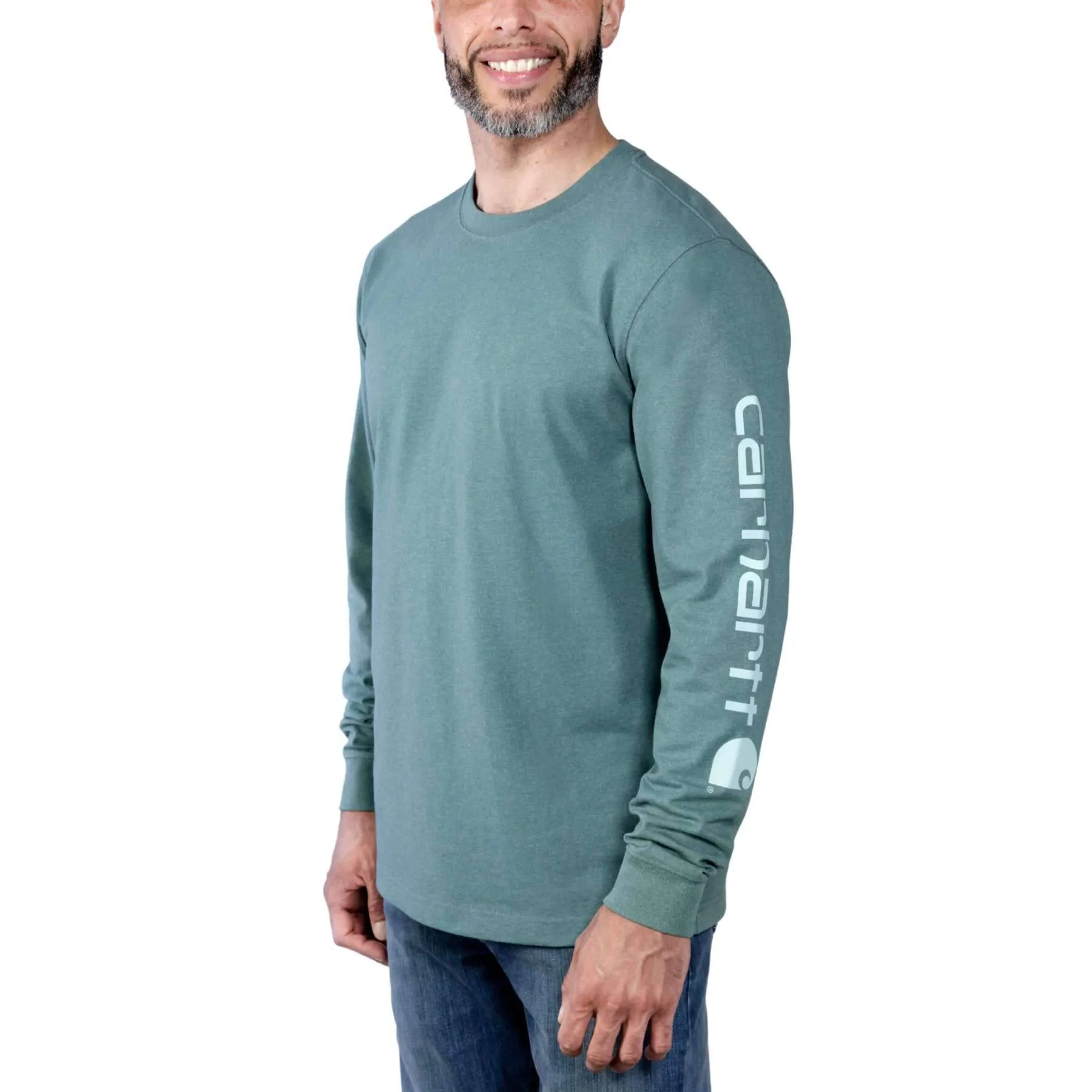 Carhartt Heavyweight Relaxed Fit Long-Sleeve Logo T-Shirt EK231
