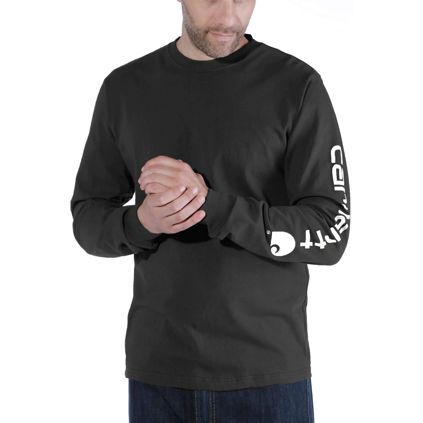 Carhartt Heavyweight Relaxed Fit Long-Sleeve Logo T-Shirt EK231