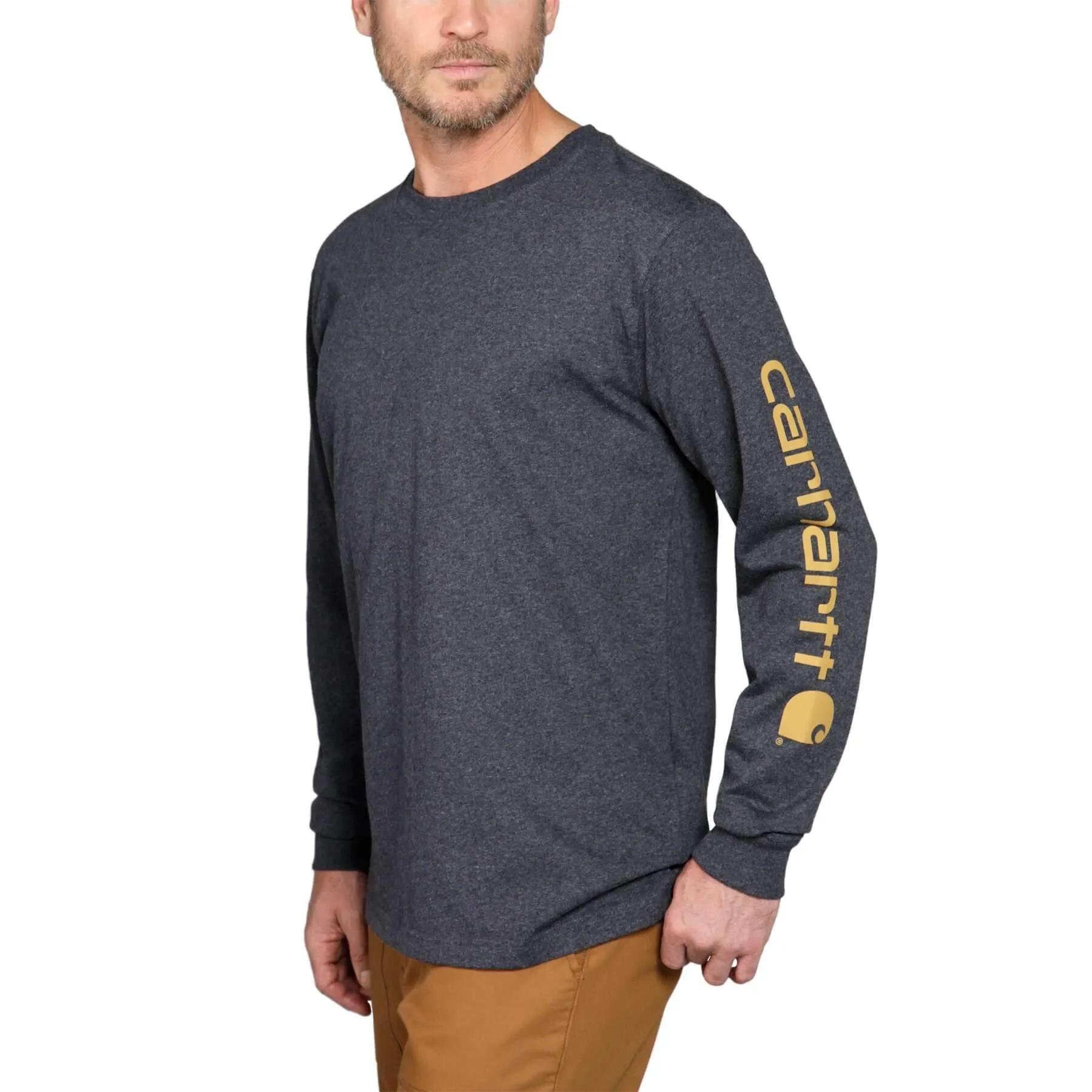Carhartt Heavyweight Relaxed Fit Long-Sleeve Logo T-Shirt EK231
