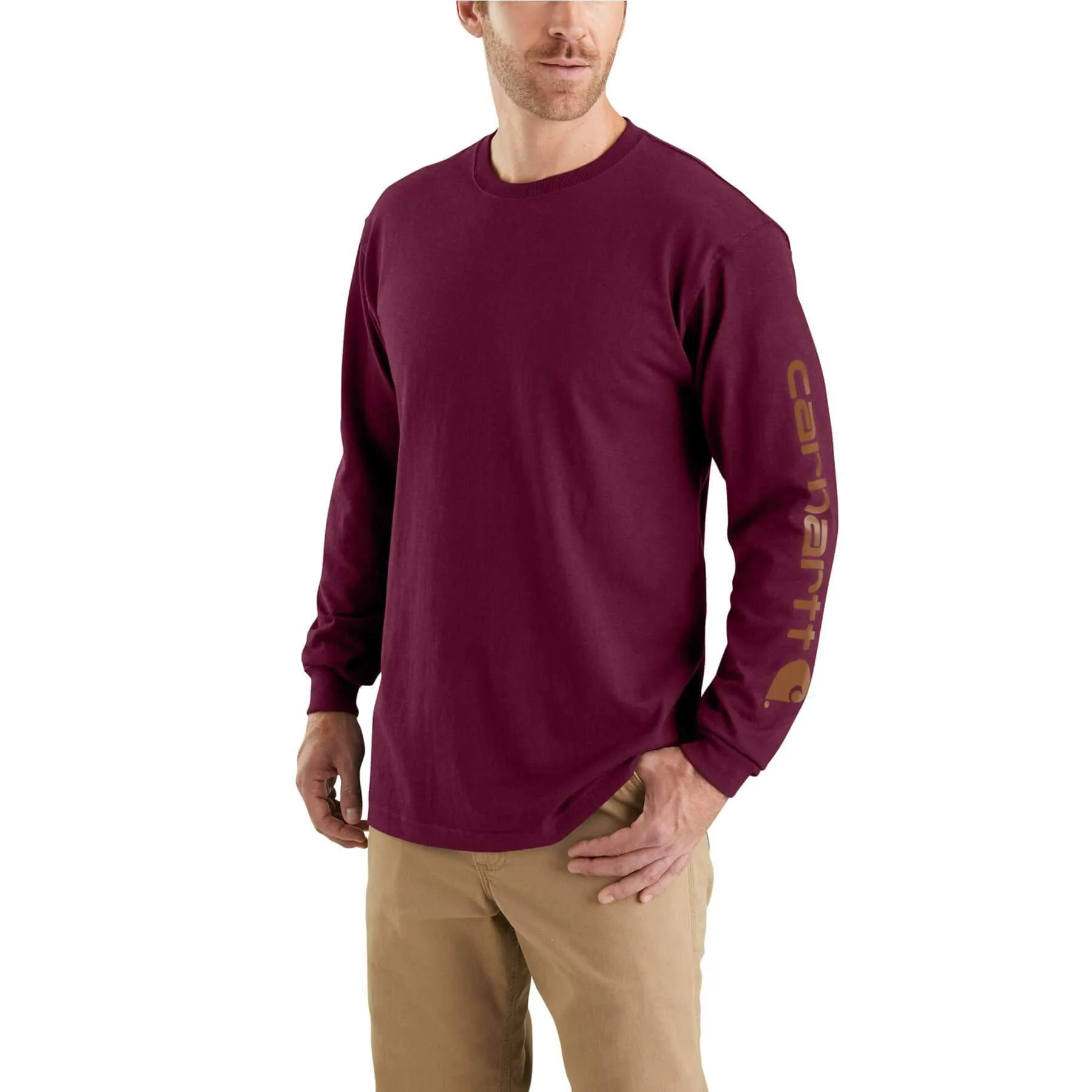 Carhartt Heavyweight Relaxed Fit Long-Sleeve Logo T-Shirt EK231