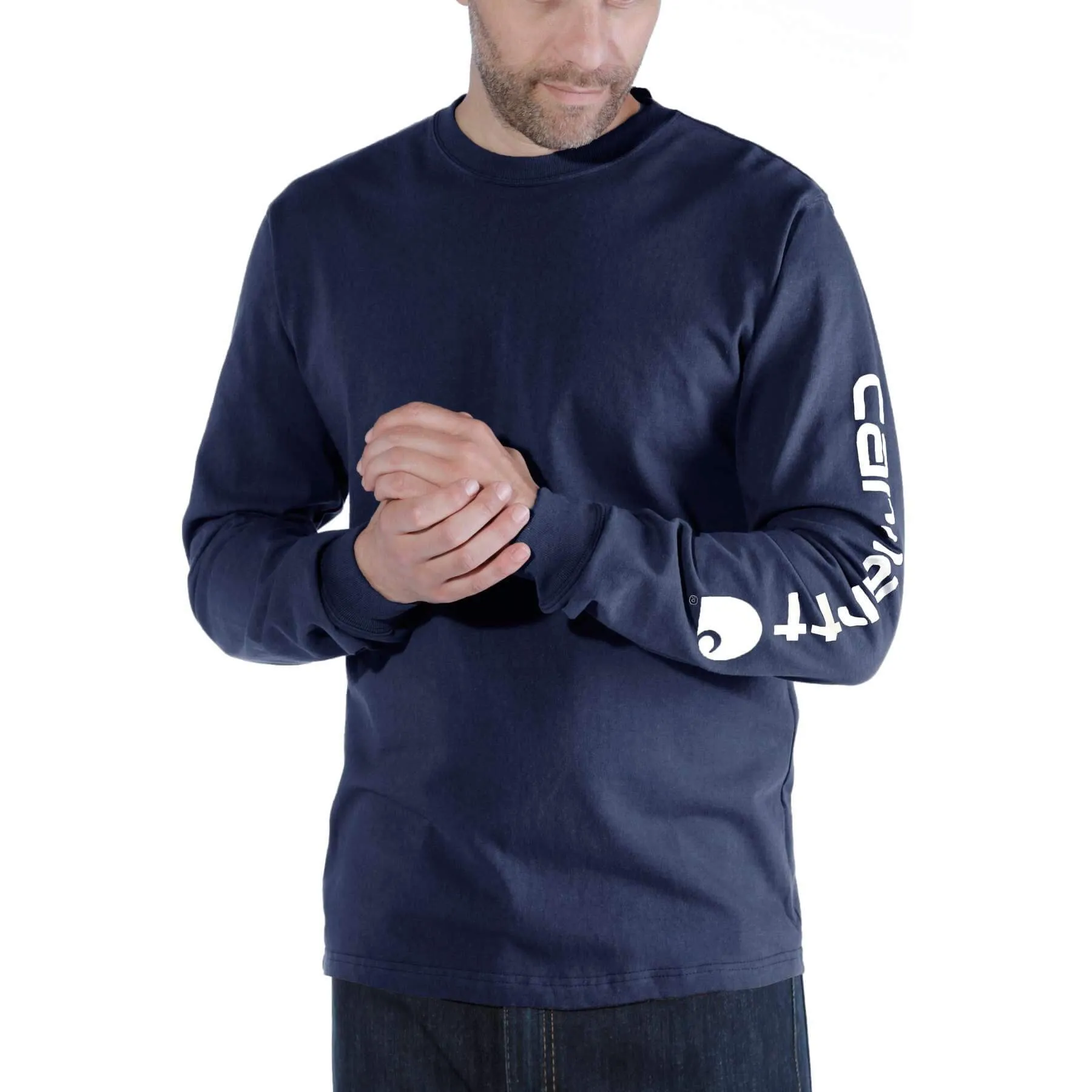 Carhartt Heavyweight Relaxed Fit Long-Sleeve Logo T-Shirt EK231