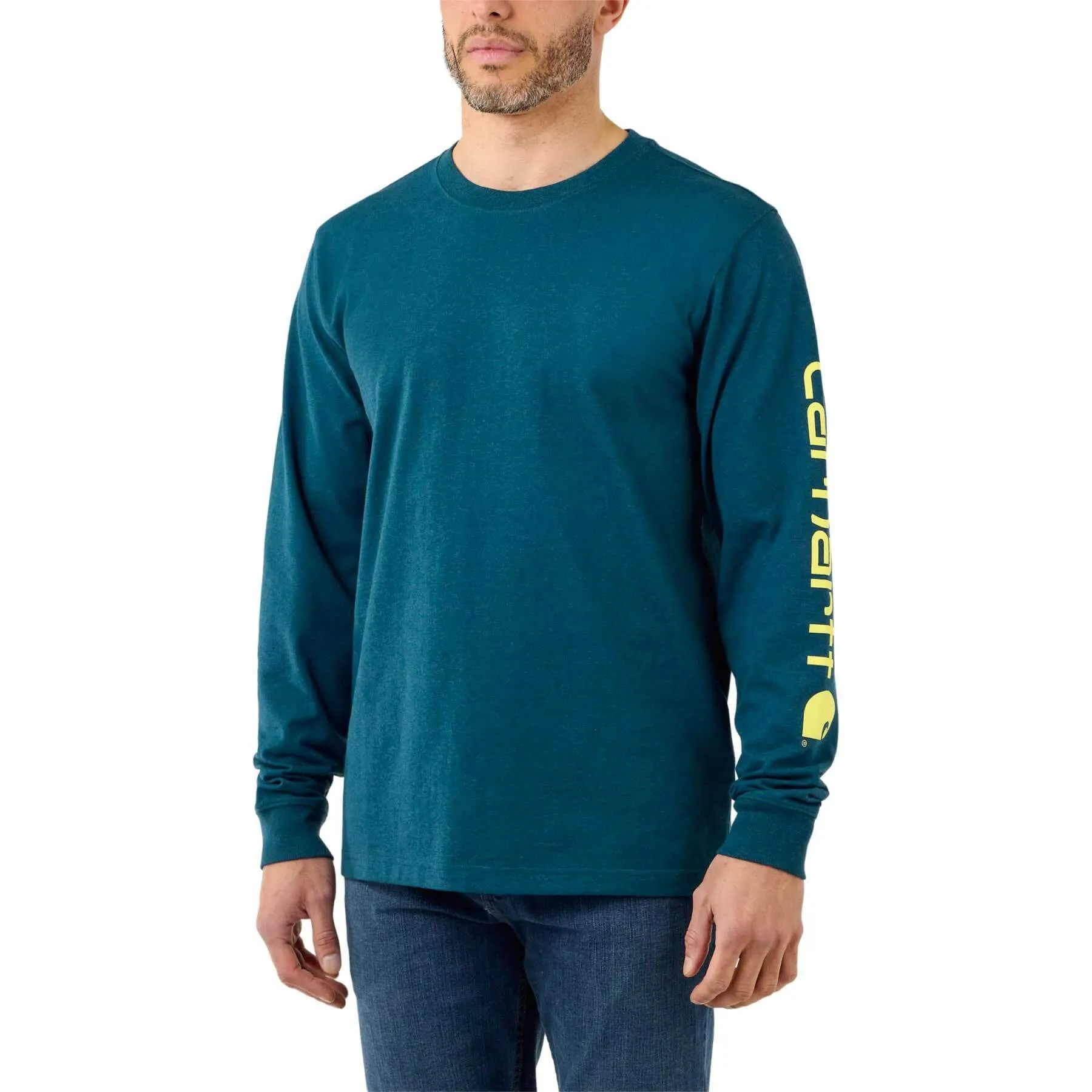 Carhartt Heavyweight Relaxed Fit Long-Sleeve Logo T-Shirt EK231