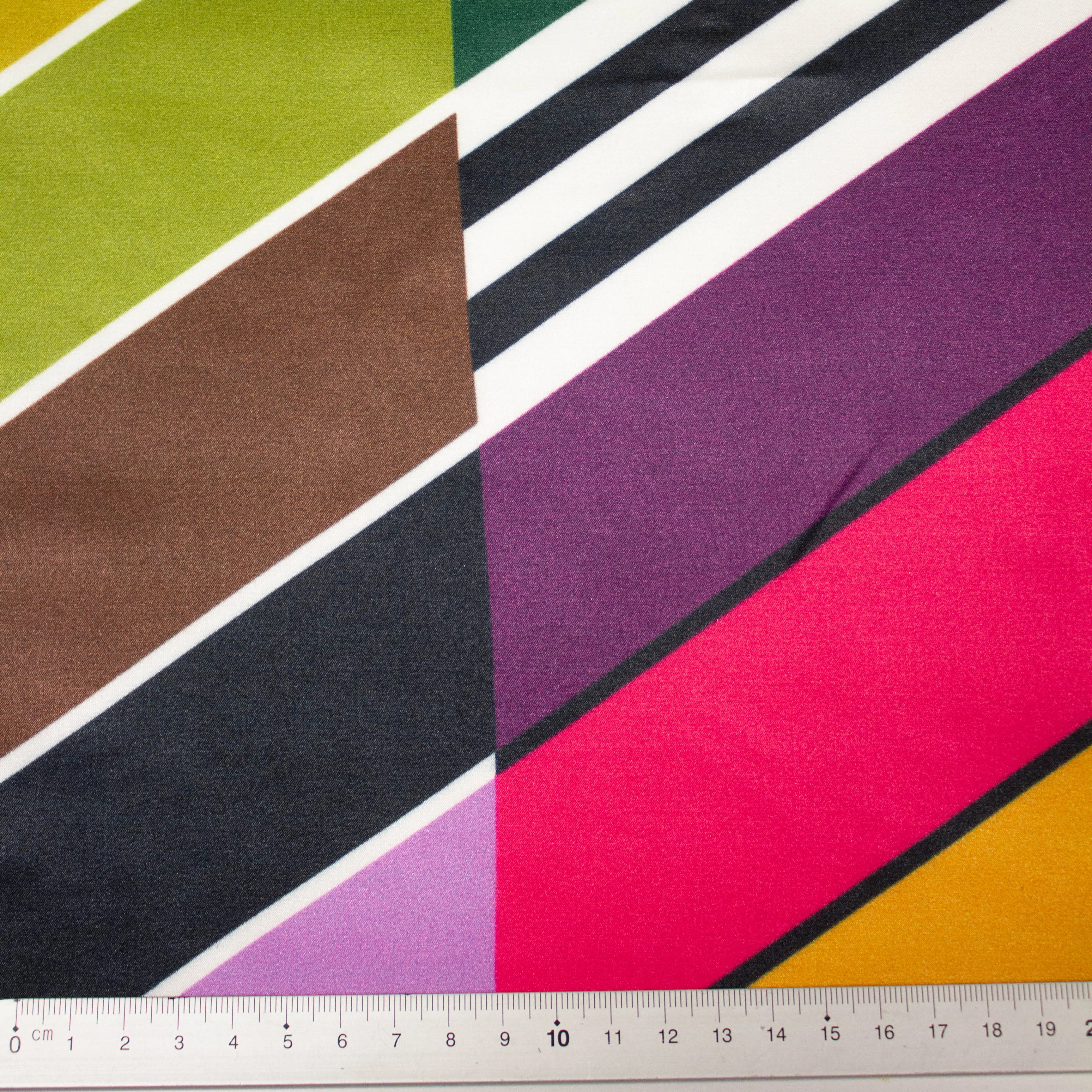 Carlis Multicolour Abstract Viscose Satin