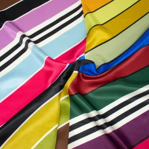 Carlis Multicolour Abstract Viscose Satin