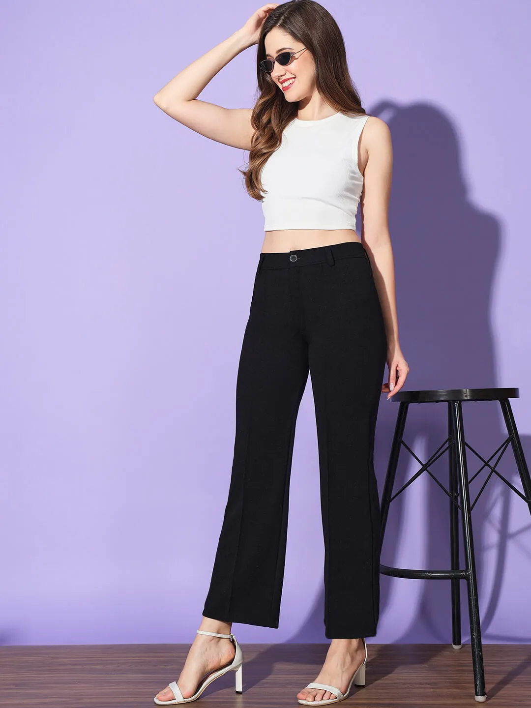 Carrera Full Length Women Formal Trousers and Pants-3296