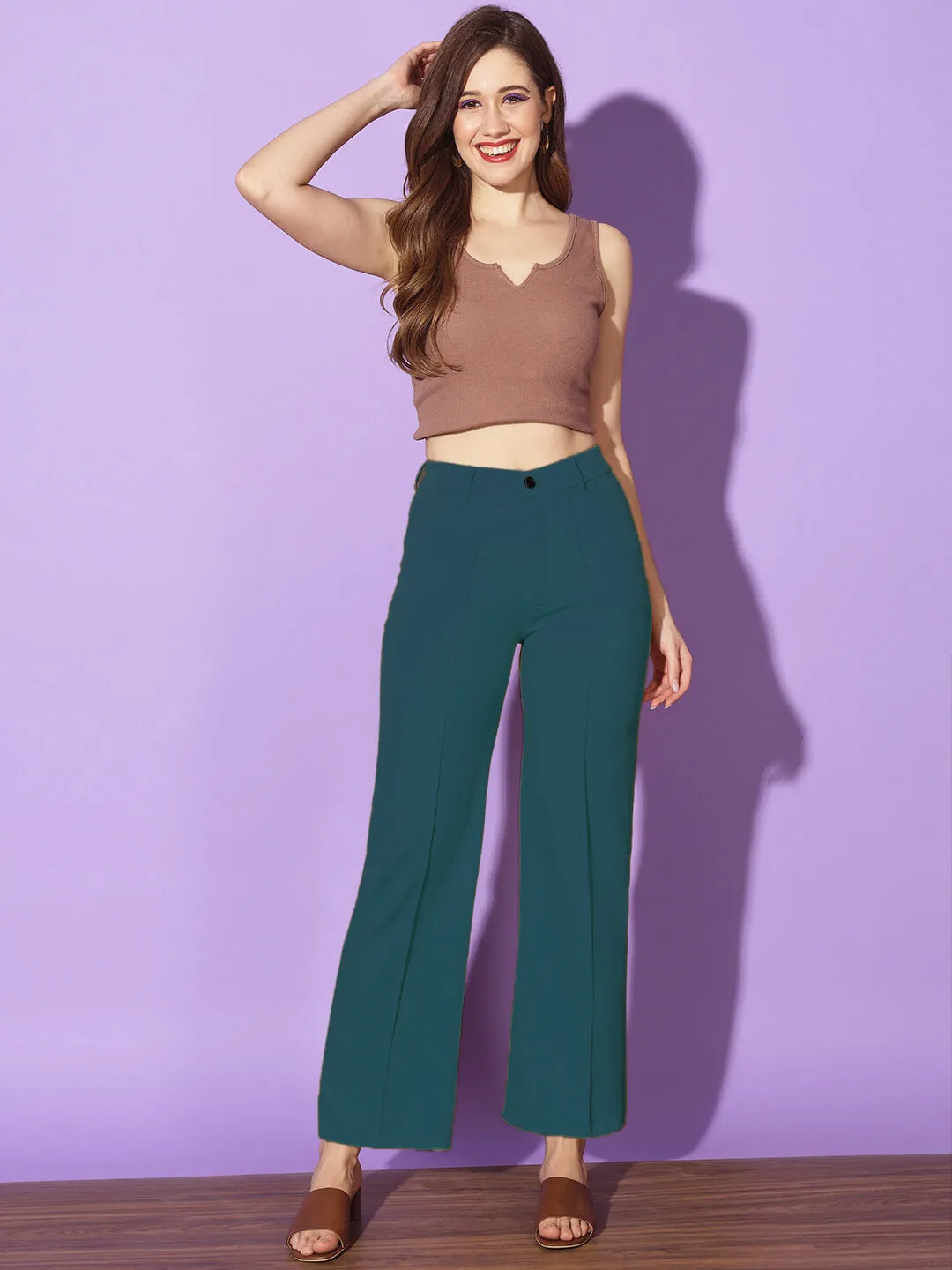 Carrera Full Length Women Formal Trousers and Pants-3296