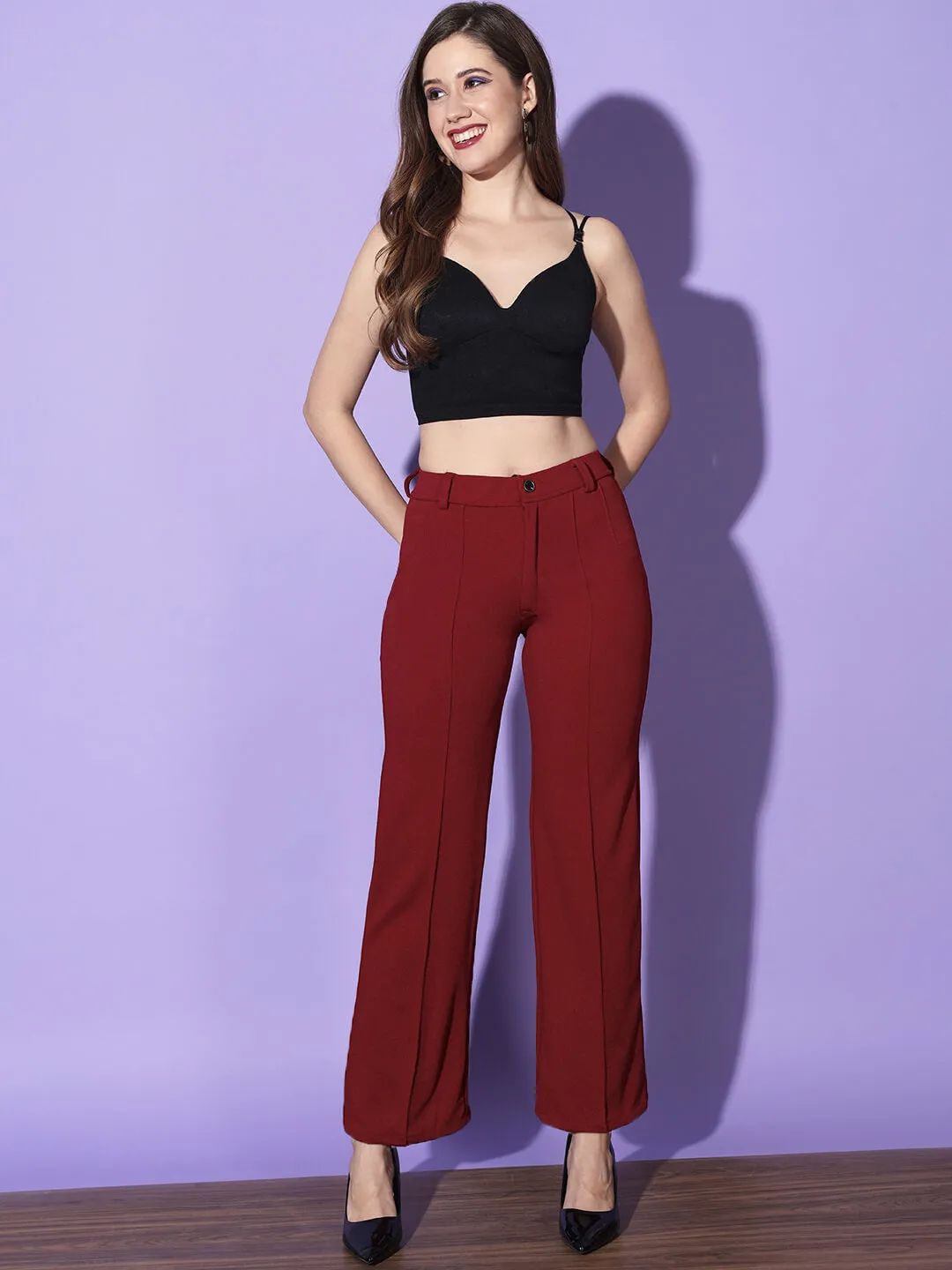 Carrera Full Length Women Formal Trousers and Pants-3296