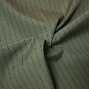 Cas Dark Green Striped Cotton