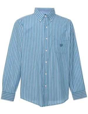 Chaps Teal Striped Shirt - M