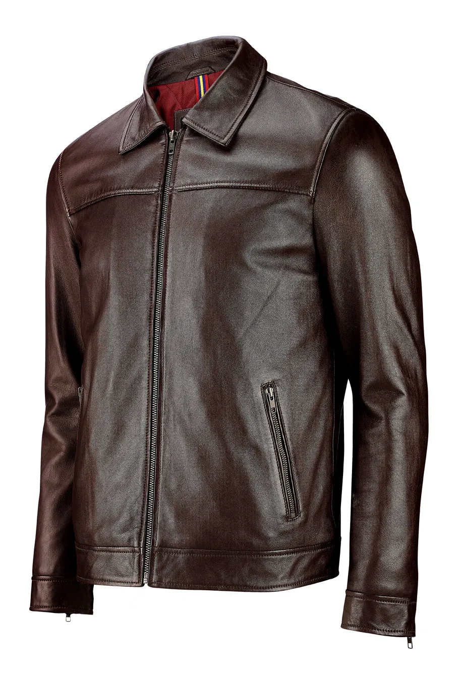 Classic Leather Jacket - Brown