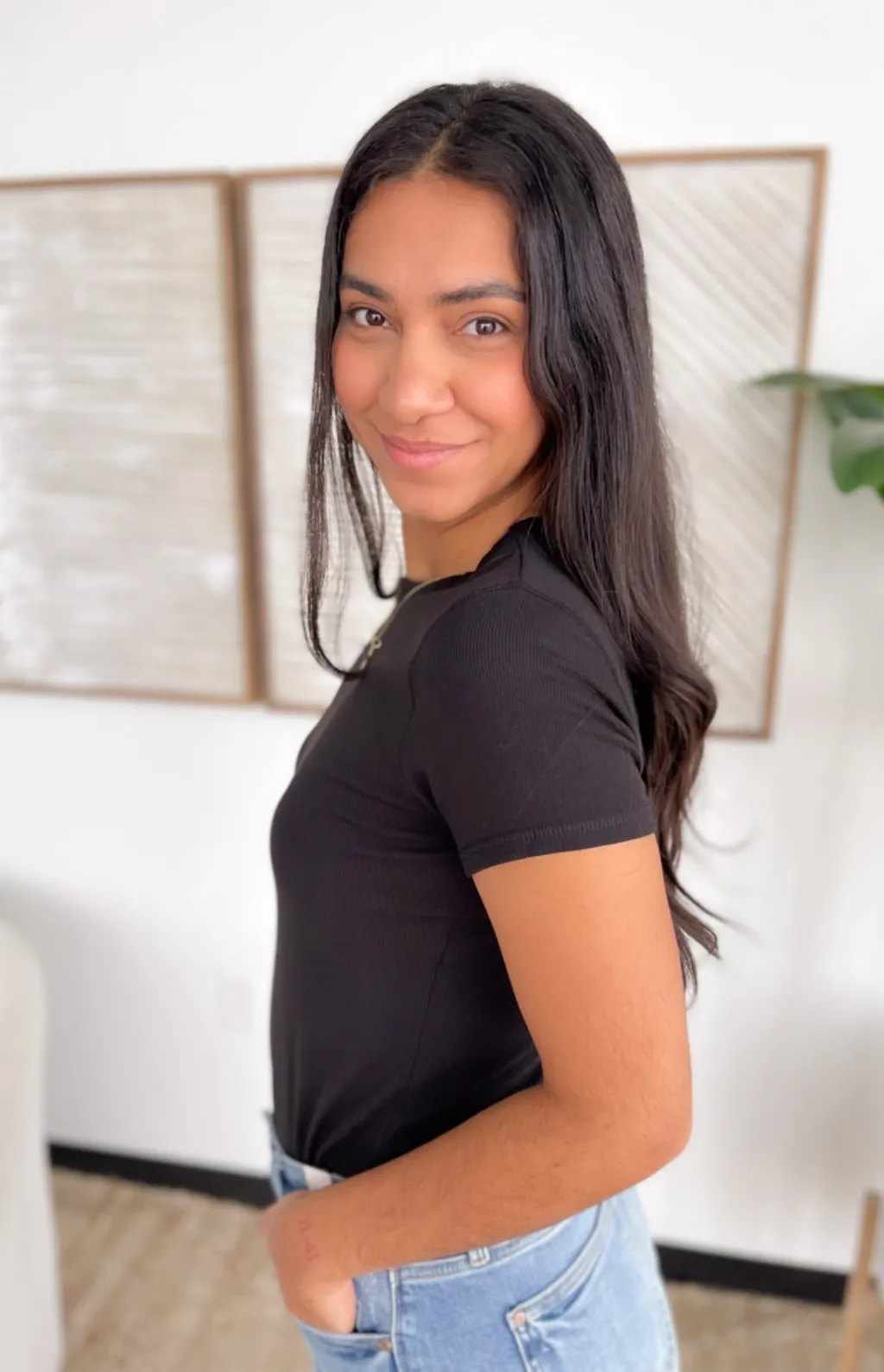 Collins Ribbed Short Sleeve Top