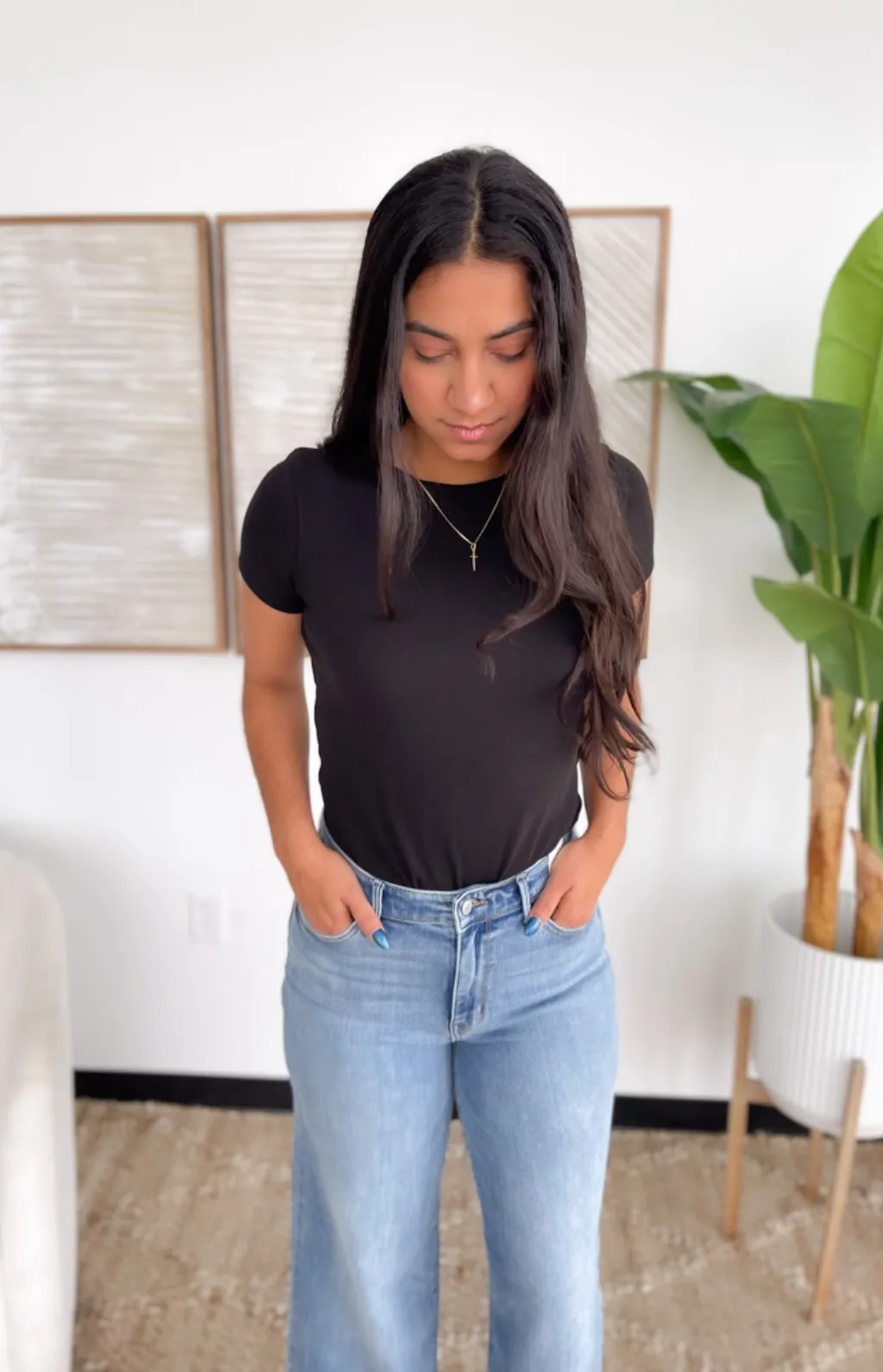 Collins Ribbed Short Sleeve Top