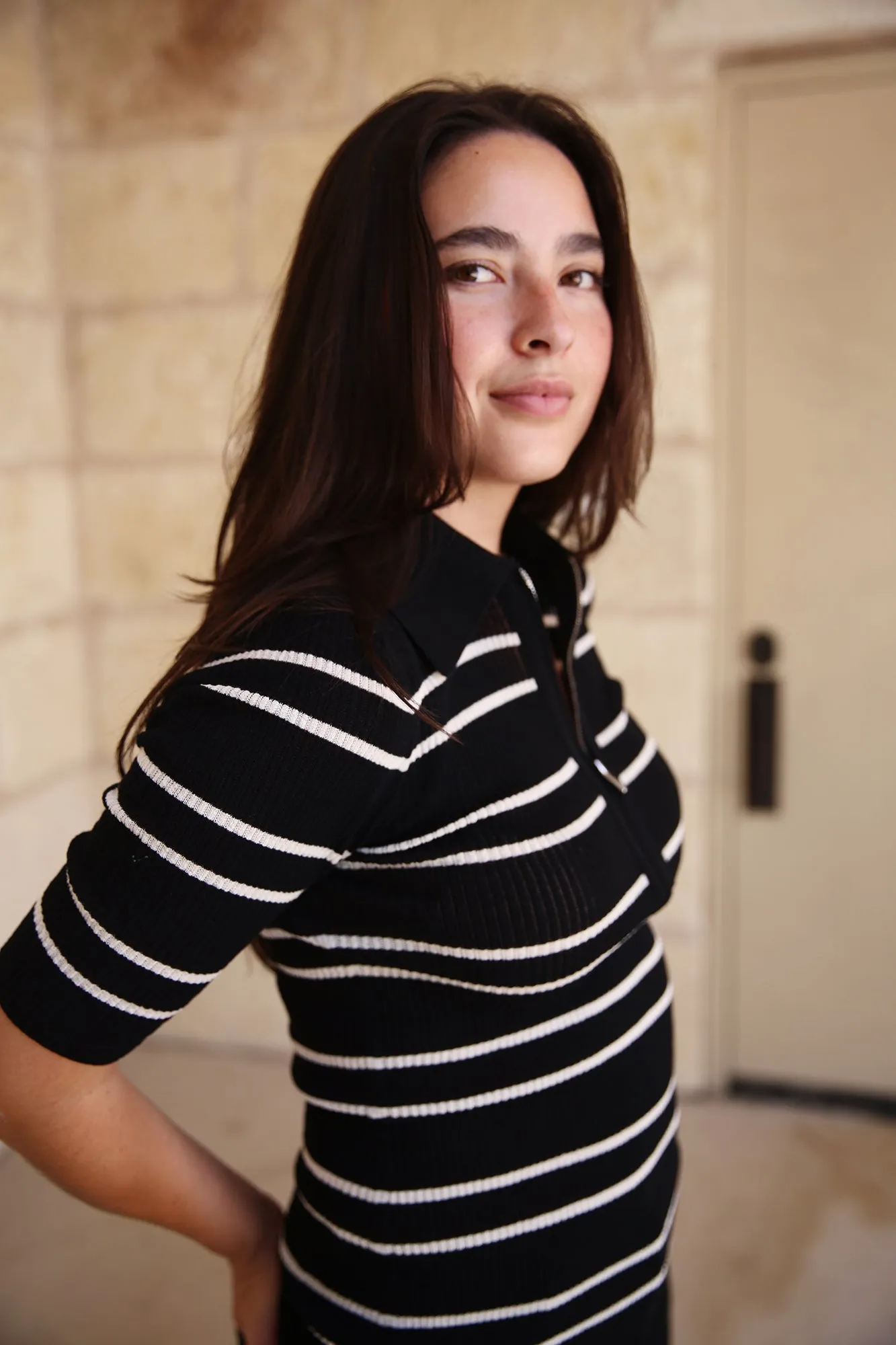 Cooper Top Black/White Wide Stripe