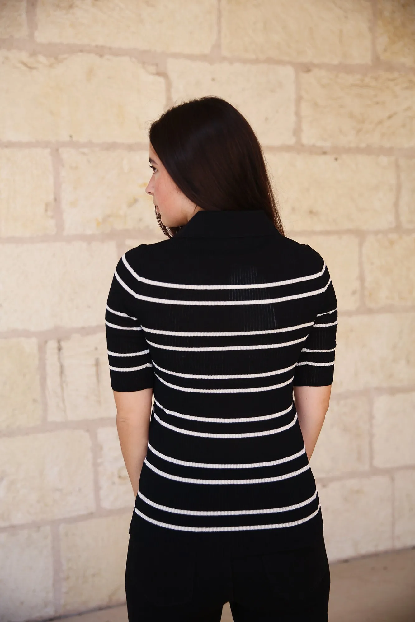 Cooper Top Black/White Wide Stripe