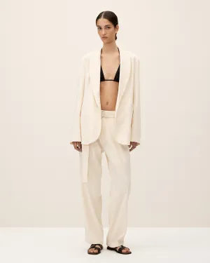 Cream Tailored Trousers