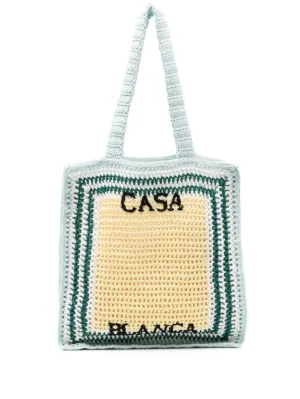 crochet cotton tote bag