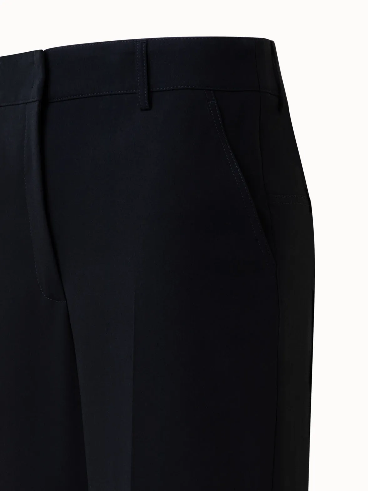 Cropped Wide Cotton Pants